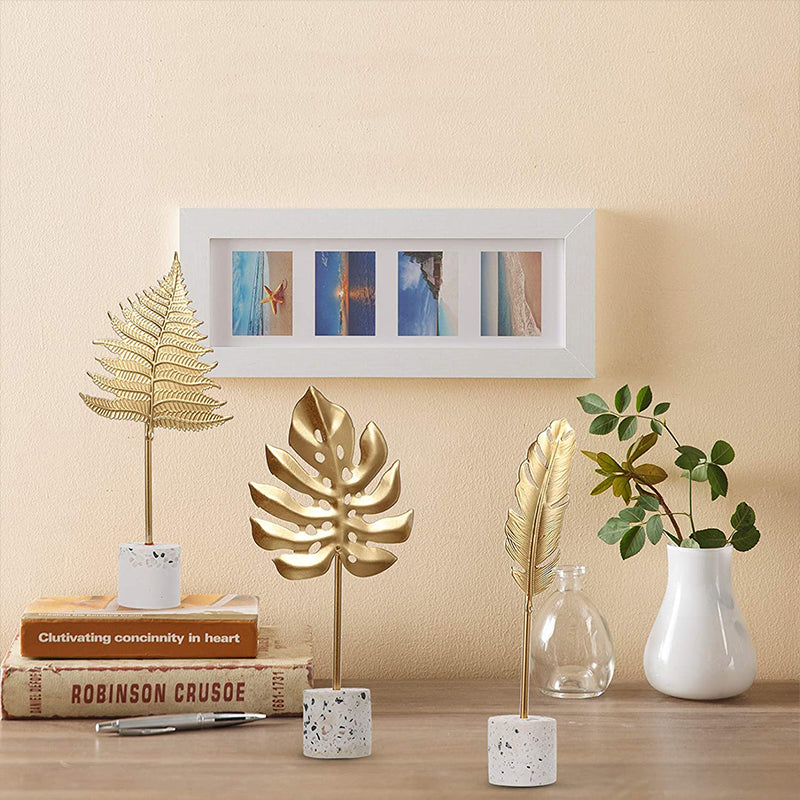 Metal Leaf Sculpture Ornament For Elegant Modern Home Table Decoration 6850551677028-1