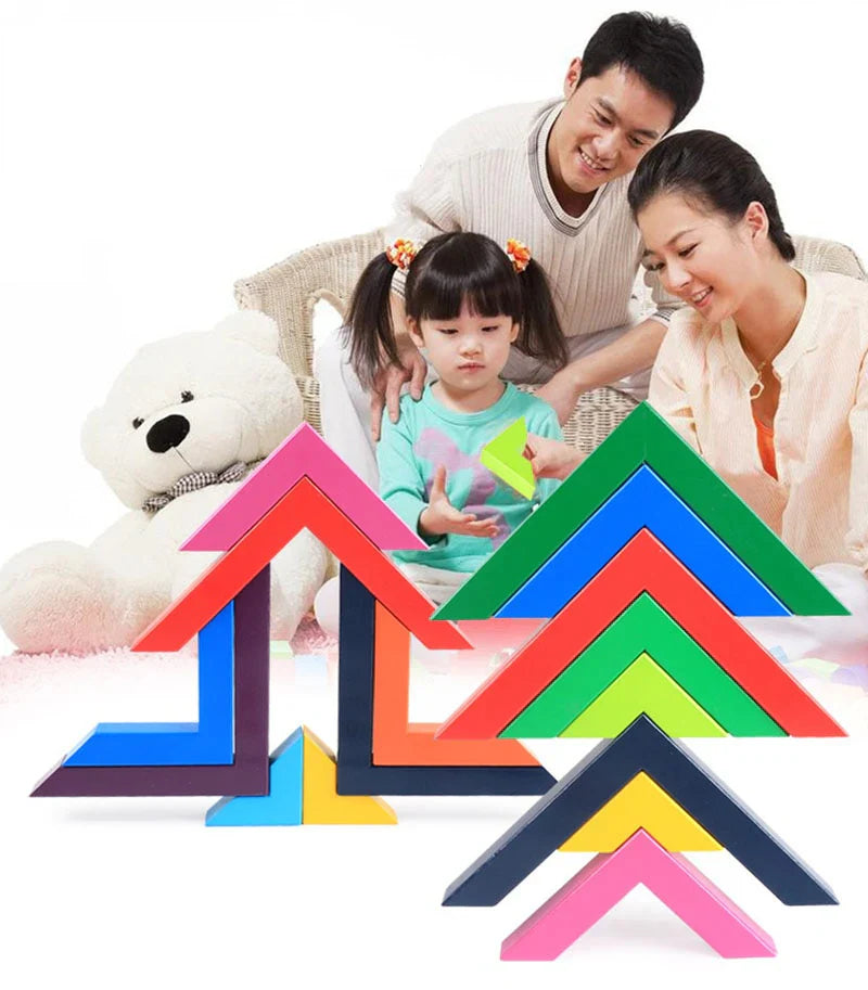 Wooden Rainbow Blocks for Creative and Educational Play 15150762197337-1