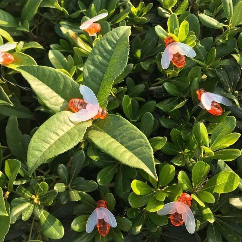 Solar-Powered LED Bee String Lights 6851426287716-1