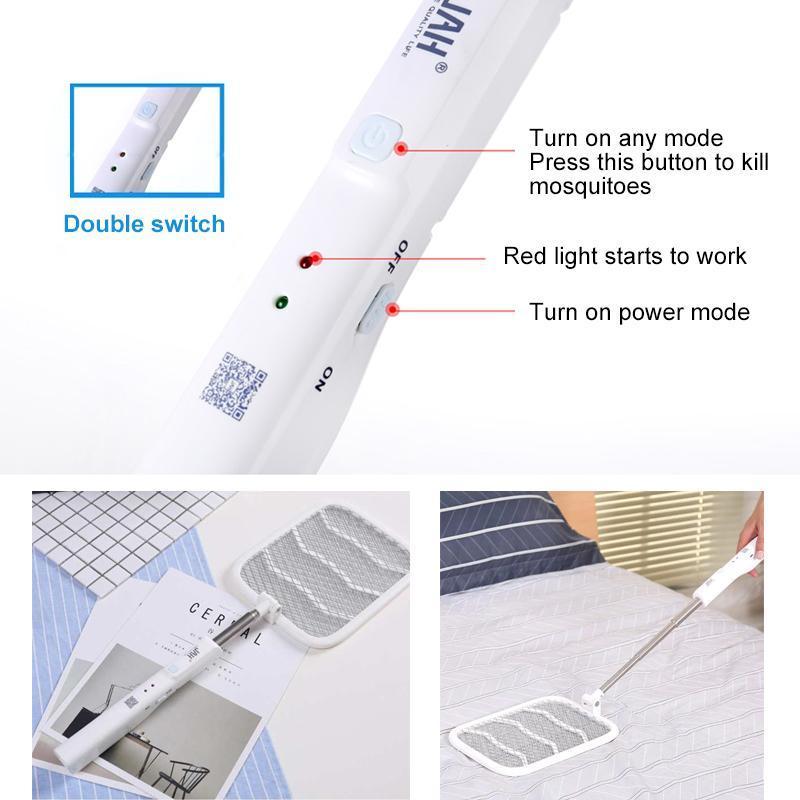Telescopic Electric Mosquito Swatter With Rechargeable Battery And USB Charging 6851957293156-1