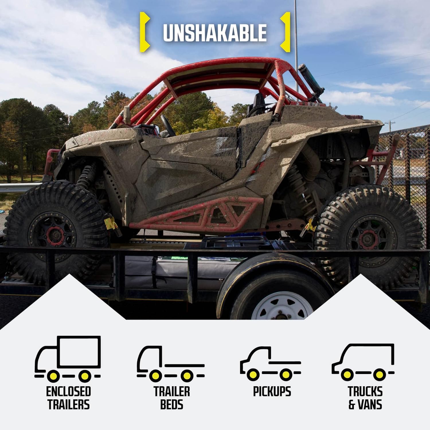 Retractable Ratchet Tie Down Strap With Sturdy Hooks Heavy Duty 9529868976430-1