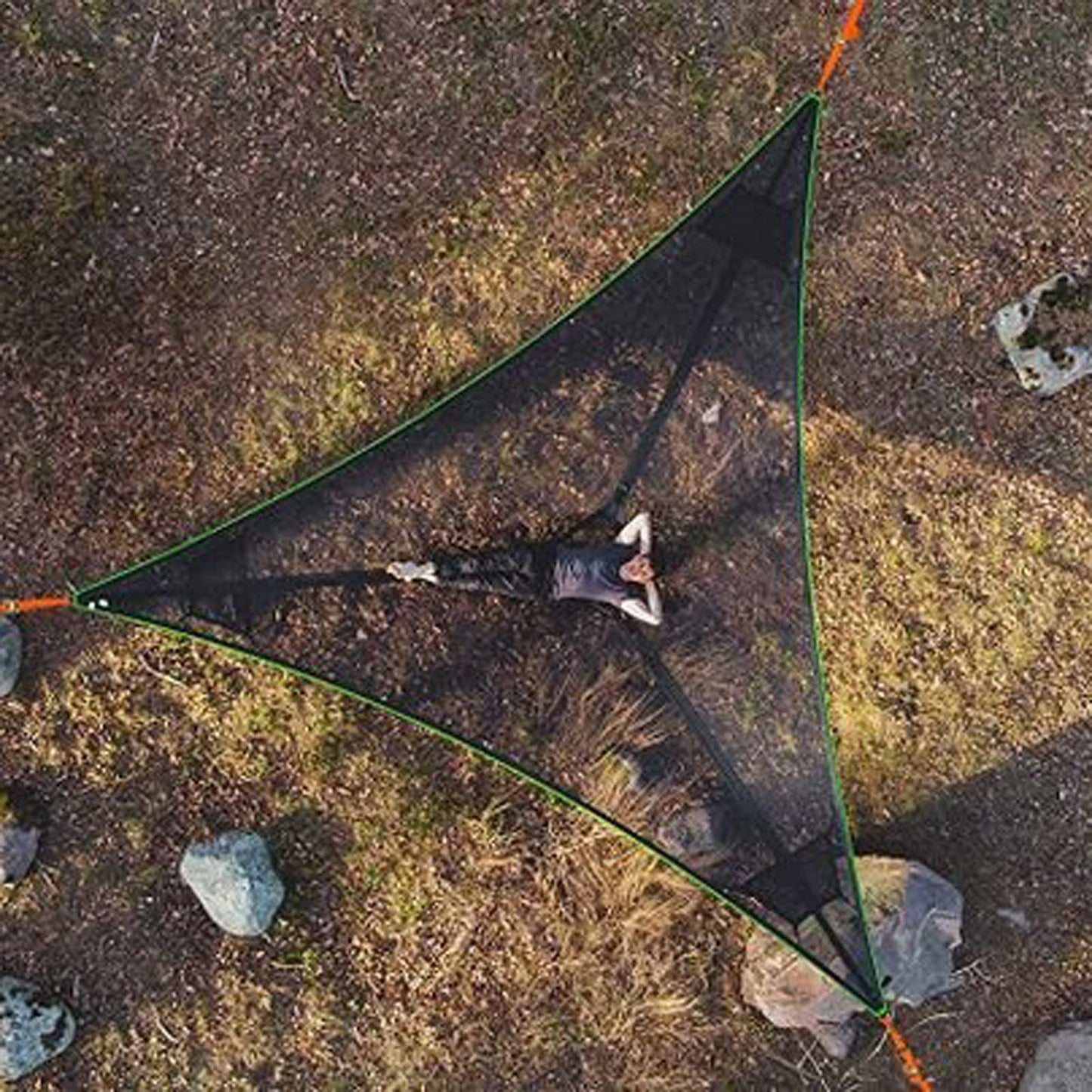 Triangular Camping Hammock Suspended Three Point Family Sleeping Platform Outdoor Aerial 8490145382702-1