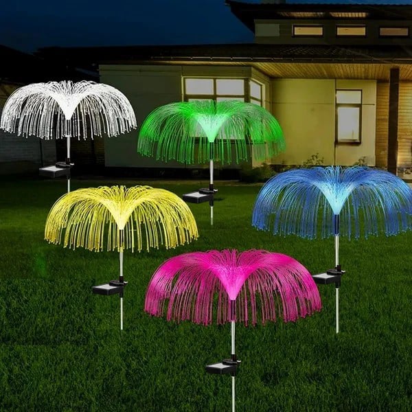 Solar Garden Lights | Jellyfish Design with Color-Changing & Warm White Modes | 75cm 15170500034886-1