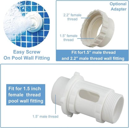 Solar Pool Fountain with Lights Dual Arc - Above/Inground Pool Fountain Lights with Remote Control 10019064086809-1