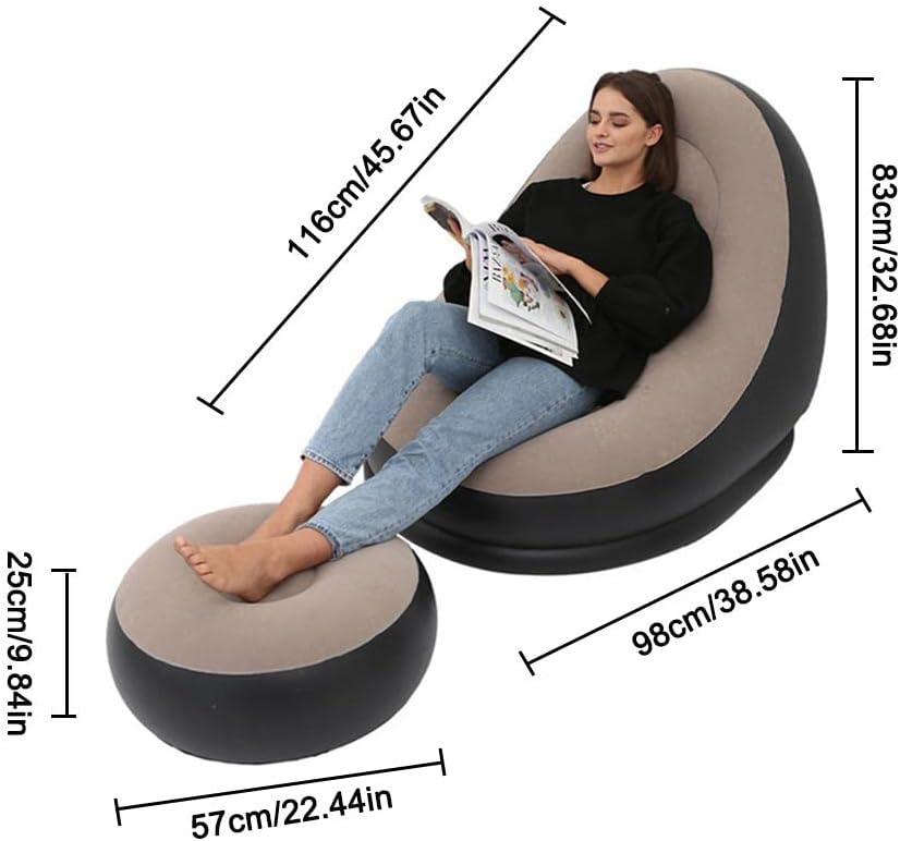 Inflatable Lounger Chair Portable Air Sofa Outdoor Relaxation Seat 8625193713821-1