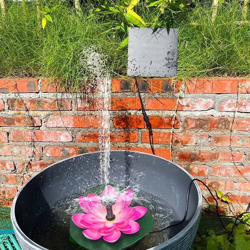 Solar Lotus Fountain for Peaceful and Beautiful Garden Decoration 15051872633158-1