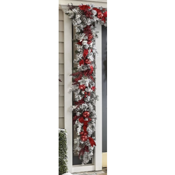 The Cordless Prelit Red And White Holiday Trim 8959284183321-1