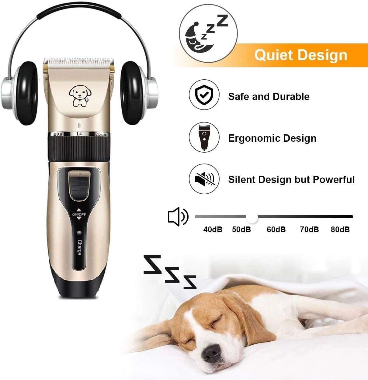 Quiet Rechargeable Dog Clippers For Professional Pet Grooming And Trimming 9022673486044-1