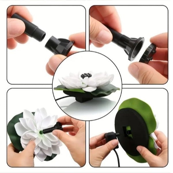 Solar Lotus Fountain for Peaceful and Beautiful Garden Decoration 15051872633158-1