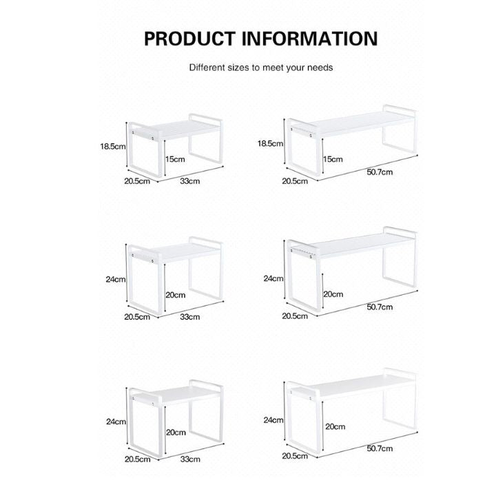 TidyShelf Adjustable Kitchen Rack for Organized and Space-Saving Storage 15002529726790-1