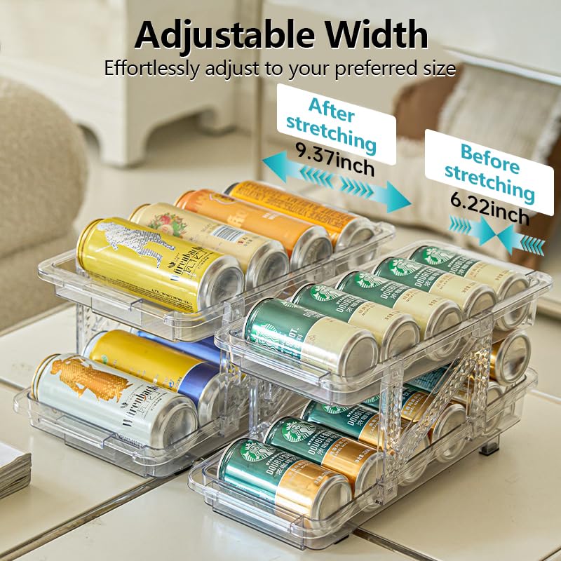 Refrigerator Drink Organizer Dispenser Keeps Beverage Cans Neat And Accessible 14984828846406-1