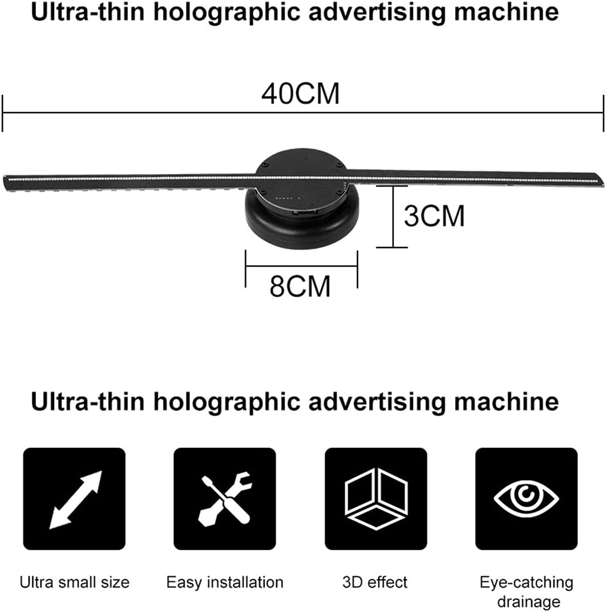 3D Holographic Led Advertising Display Wifi Projection Fan 8422814220445-1