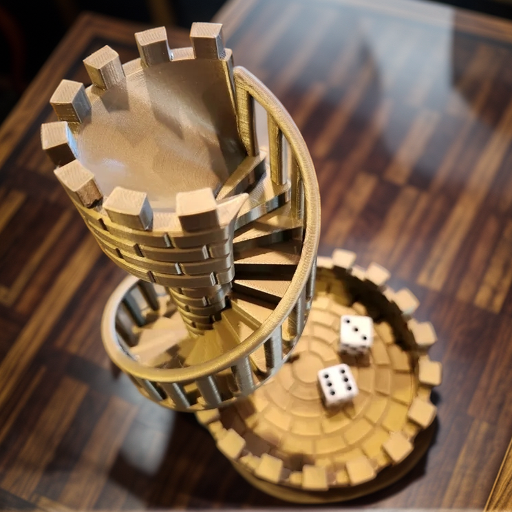 3D Printed Dice Tower – Board Game Accessory & Display Ornament 10082477408558-1