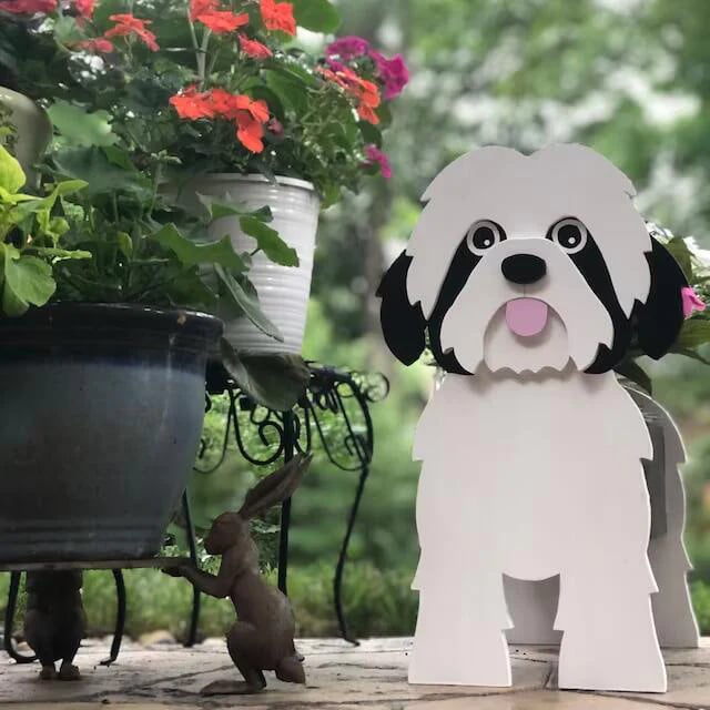 Adorable Dog Shaped Planter for Fun and Charming Garden Decor 15051841143110-1