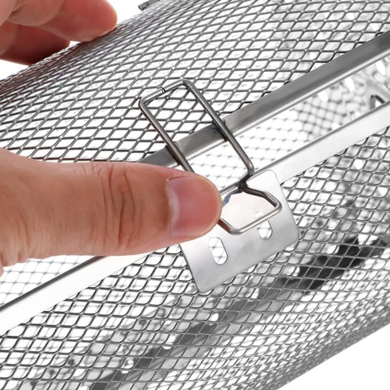 Stainless Steel Rotating Grill Basket | 360° Heat Distribution | Air Fryer Compatible 15146753687878-1