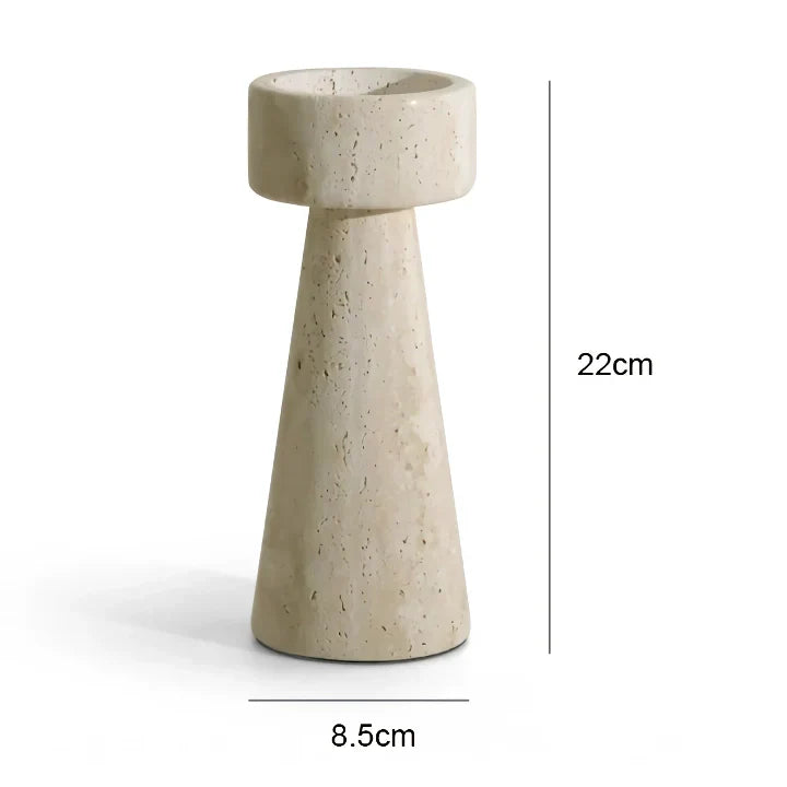 Minimalist Travertine Marble Candle Holder For Elegant Decor 14815615582534-1