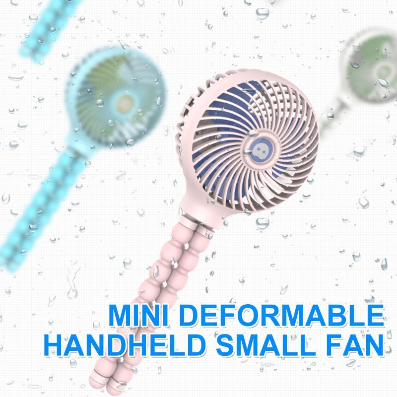 Mini Deformable Portable Fan With Adjustable Stand And USB Rechargeable Design 6852056678500-1
