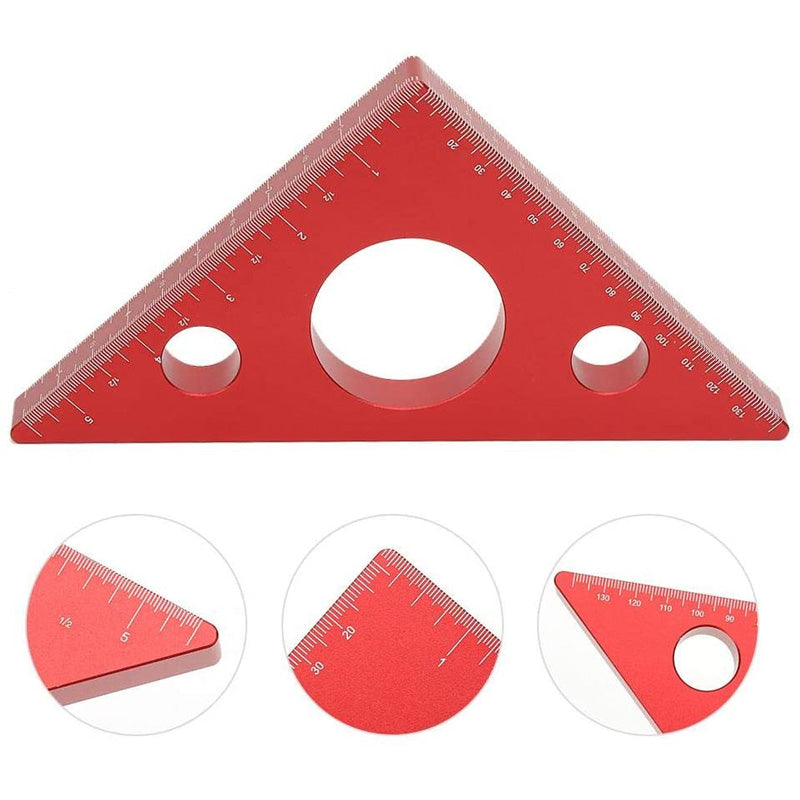 Triangle Measuring Gauging Tool Ruler For Woodworking Layout Angle Precision 6850480308324-1