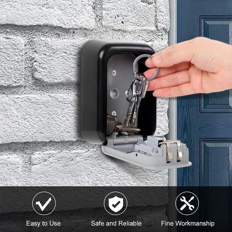 Wall Mounted Key Lock Box With 4 Digit Combination Code 6852112187492-1
