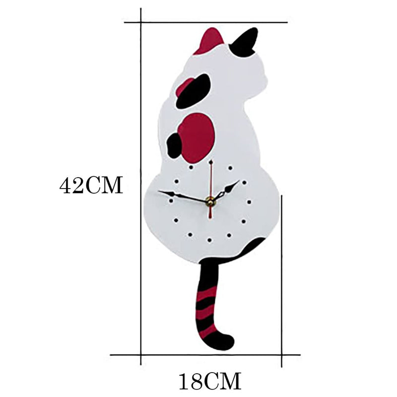 Nordic Cat Wagging Tail Wall Clock 8545338229038-1