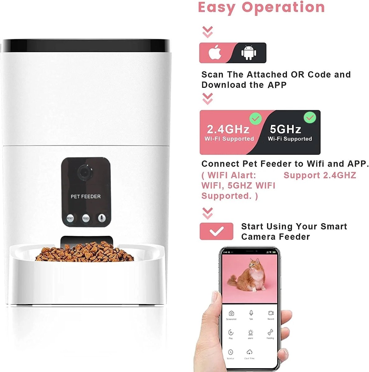 6L Automatic Pet Feeder With Camera&Wifi 9022672077020-1