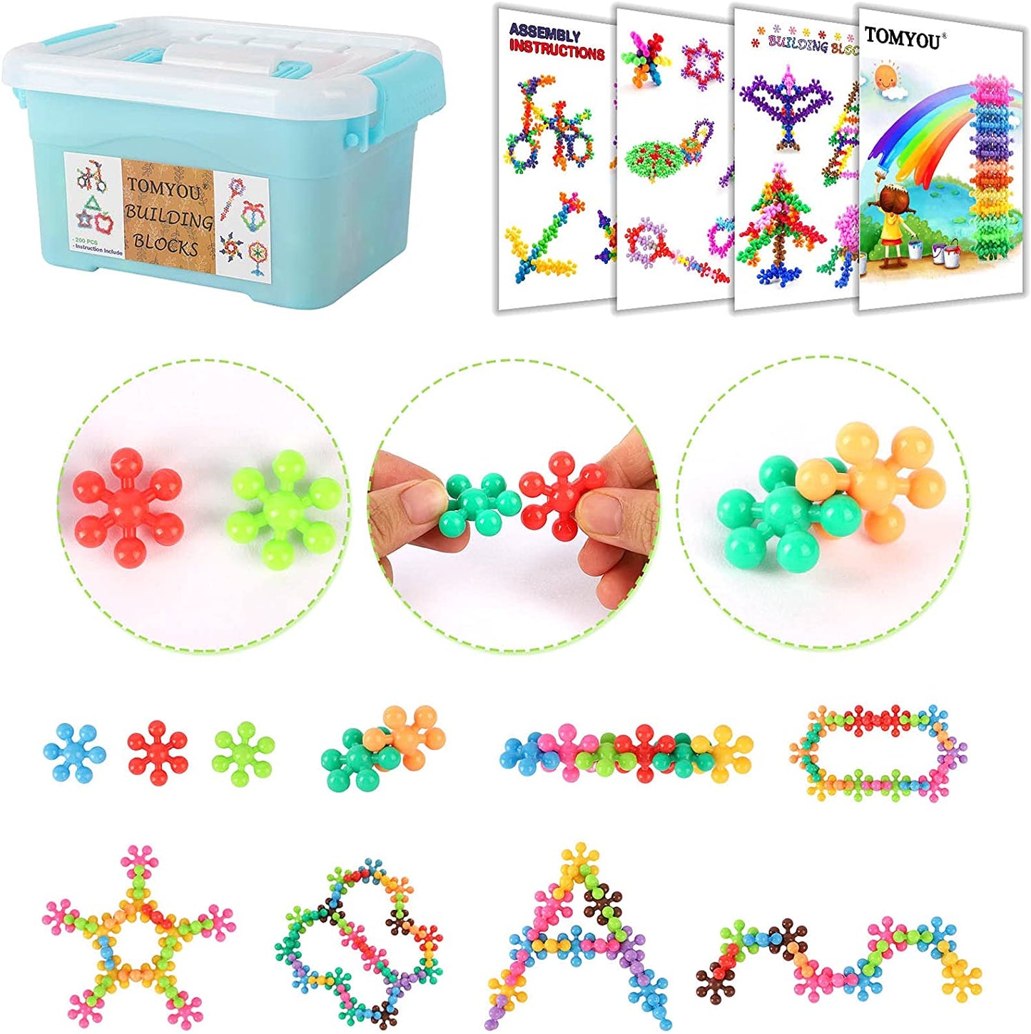 Translucent Interlocking Building Blocks Set Sparks Creative Stem Construction Play 14980432986438-1