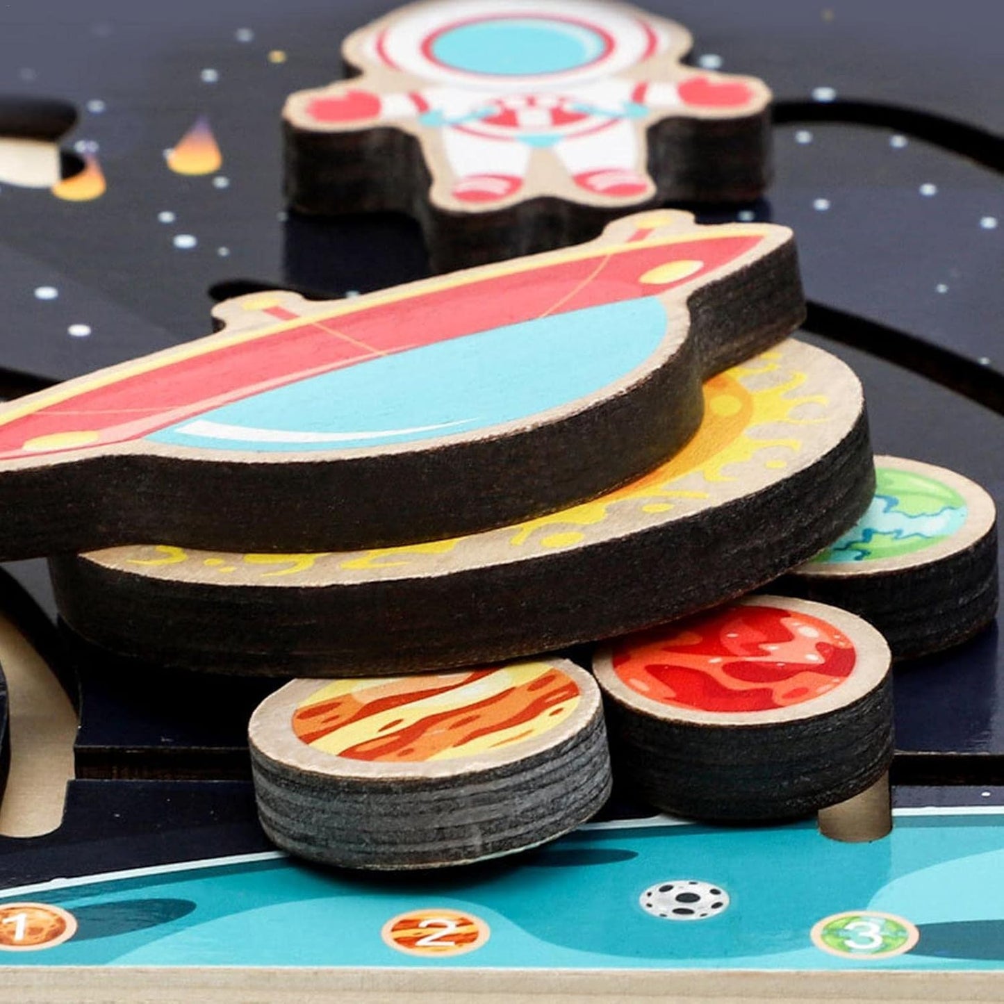 Wooden Solar System Puzzle Toy for Fun Space Learning 9857648951630-1