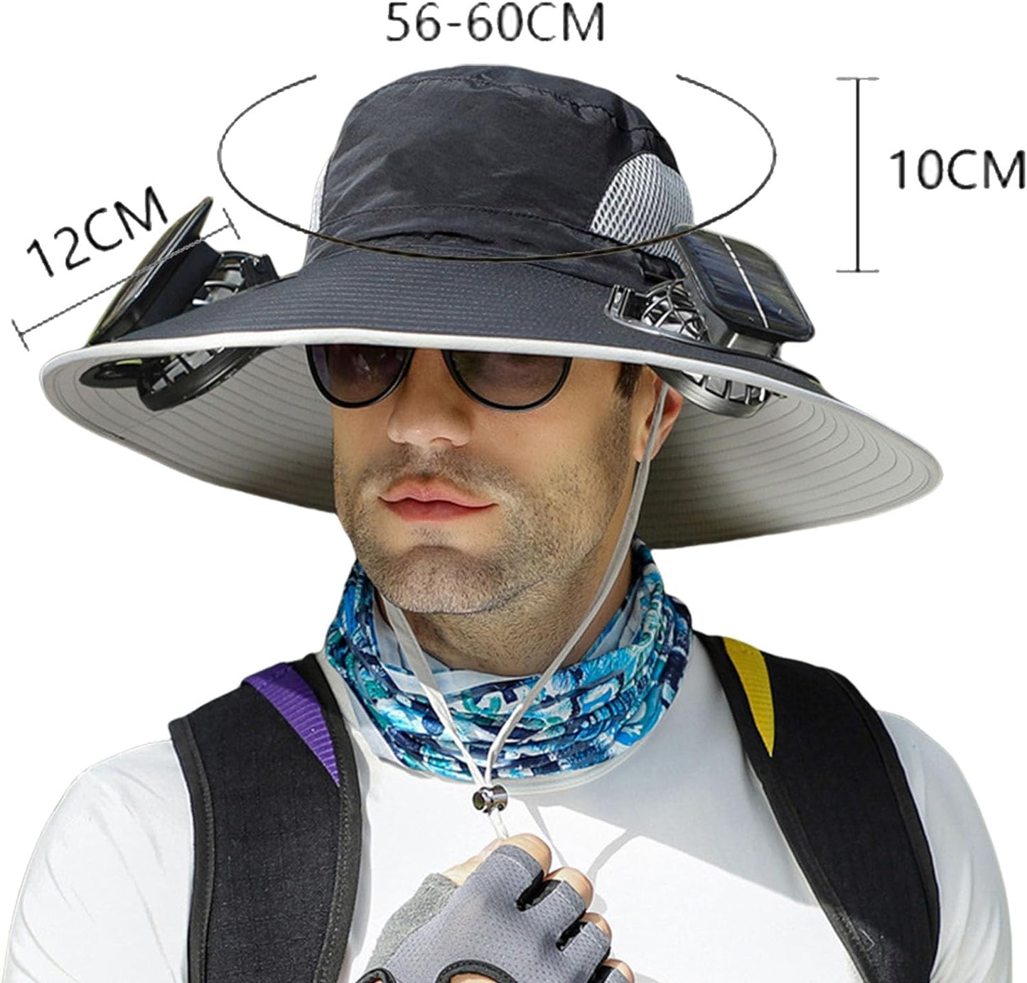 Solar Powered Cooling Hat With Dual Fans And Usb Charging 14996122796358-1