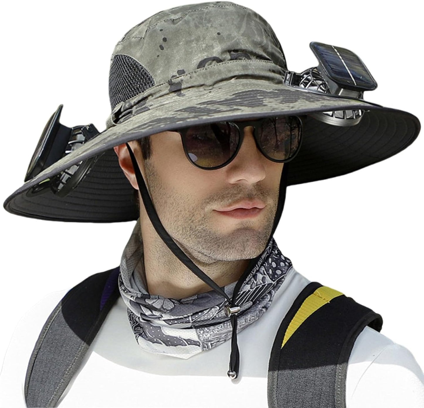 Solar Powered Cooling Hat With Dual Fans And Usb Charging 14996122796358-1
