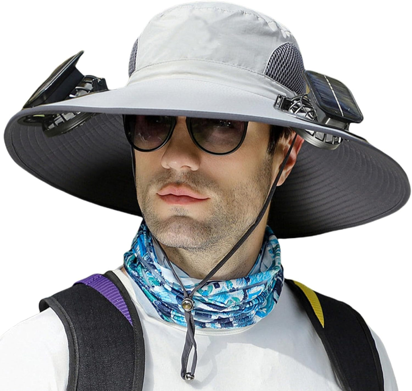Solar Powered Cooling Hat With Dual Fans And Usb Charging 14996122796358-1