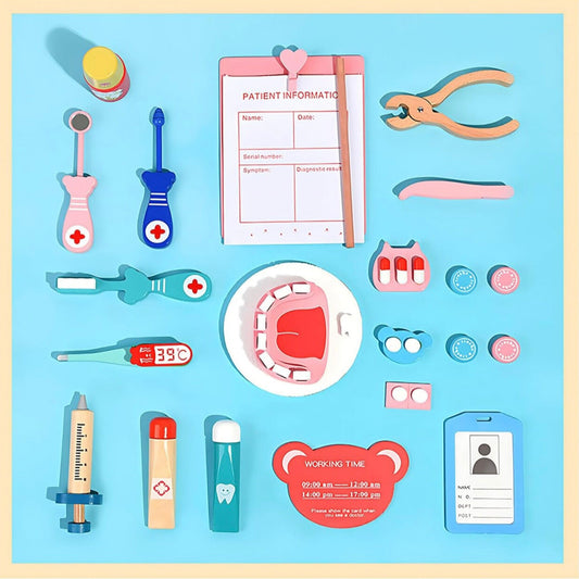 Wooden Doctor Toy Set for Imaginative and Educational Pretend Play 9861705269582-1