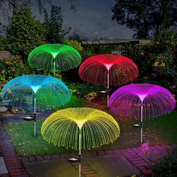 Solar Garden Lights | Jellyfish Design with Color-Changing & Warm White Modes | 75cm 15170500034886-1