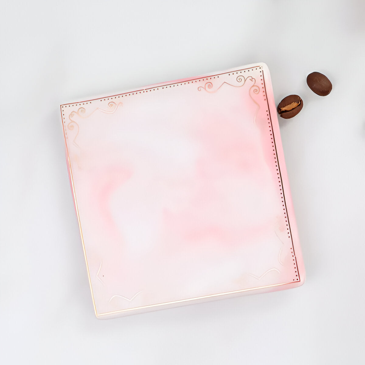 Golden Edge Marble Ceramic Coasters 14815669813574-1