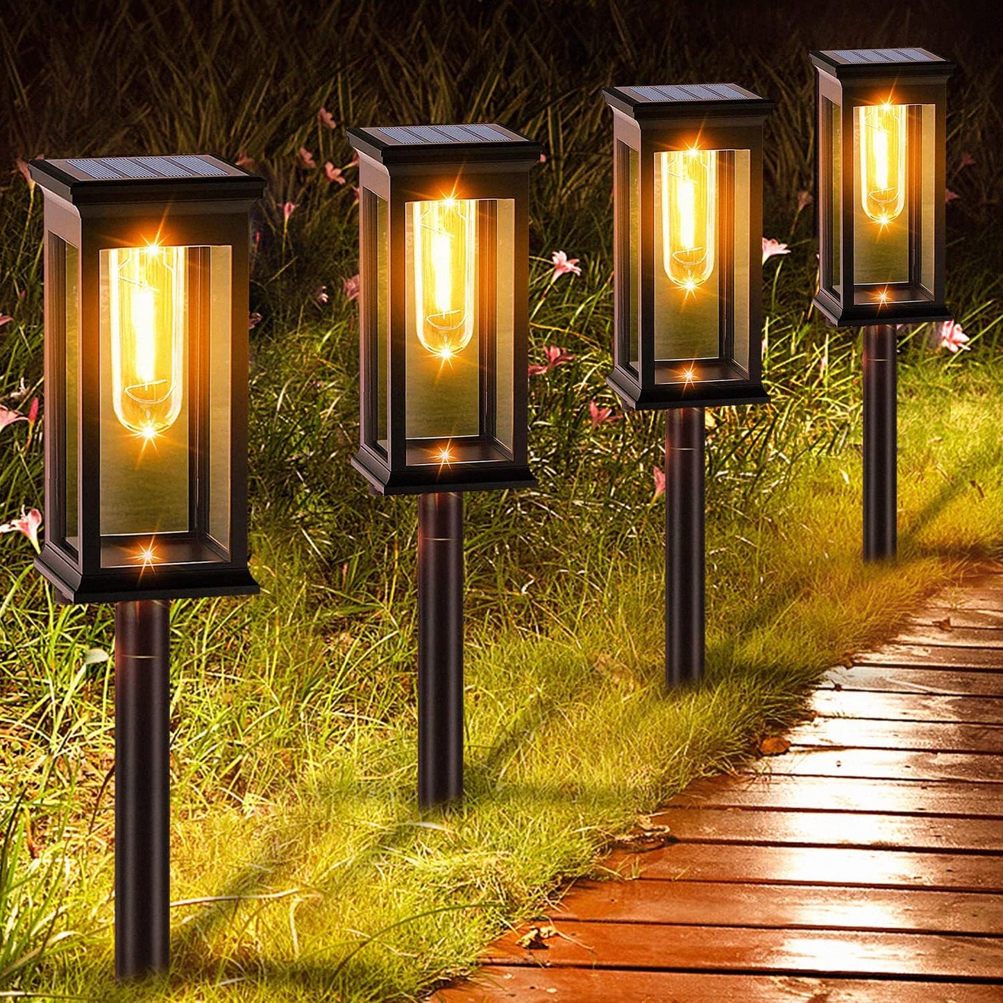 Solar Pathway Lights Illuminate Gardens Automatically For Long Lasting Night Ambience 15207731560774-1