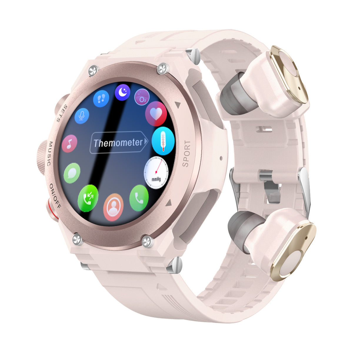 Smartwatch With Wireless Earphones Bluetooth Calls Fitness Tracker Waterproof 9827326230830-1
