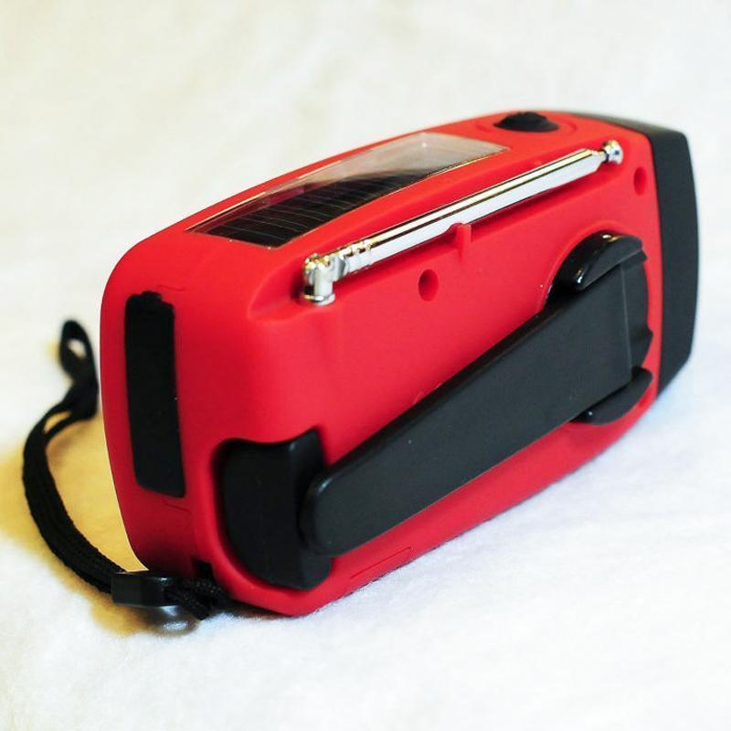 Solar Hand-cranked Radio with LED Flashlight 6851967287396-1