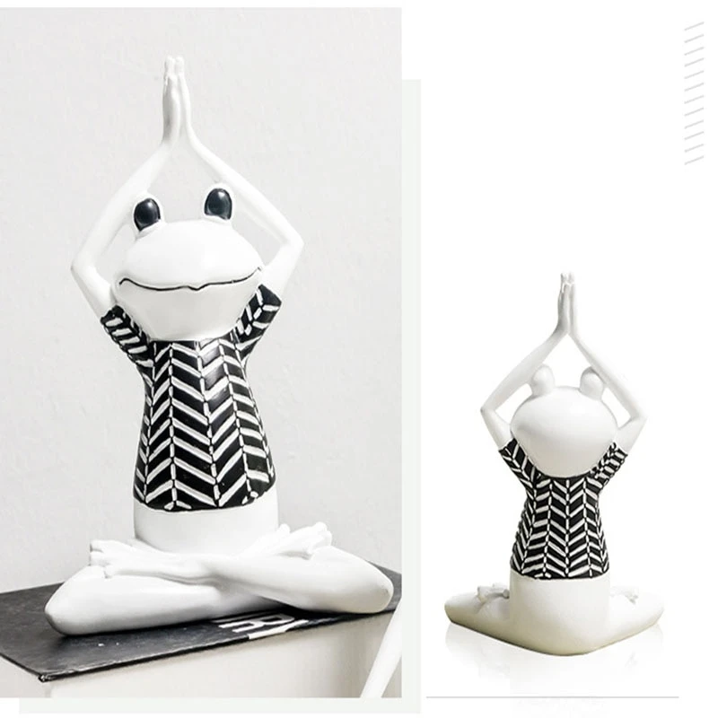 Yoga Meditation Frog Ornament For Peaceful Zen Garden Home Decoration 6850474246244-1