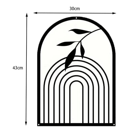 Nordic Iron Line Wall Art – Antique Silhouette Metal Pendants 14815611486534-1