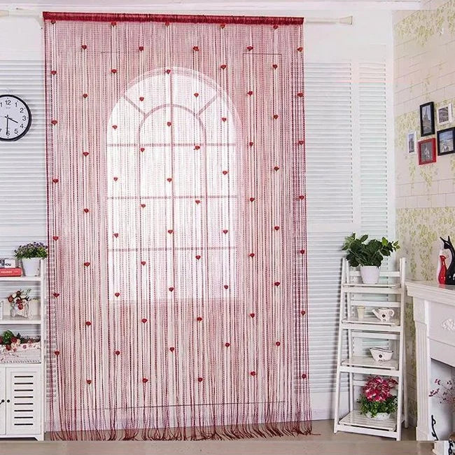 Romantic Rose Sheer Curtains No-Drill Installation Privacy Elegant Home Decor 14981445976390-1