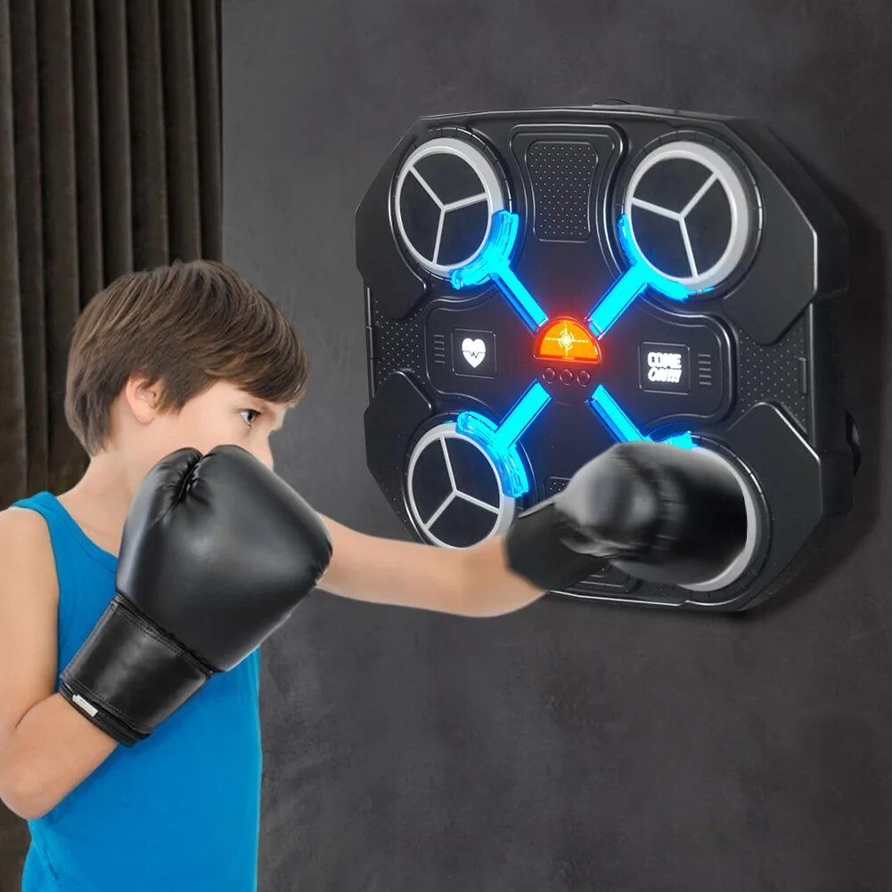 Wall Mounted Boxing Pad Trains Reflex Strength Coordination With Music 14886663487814-1