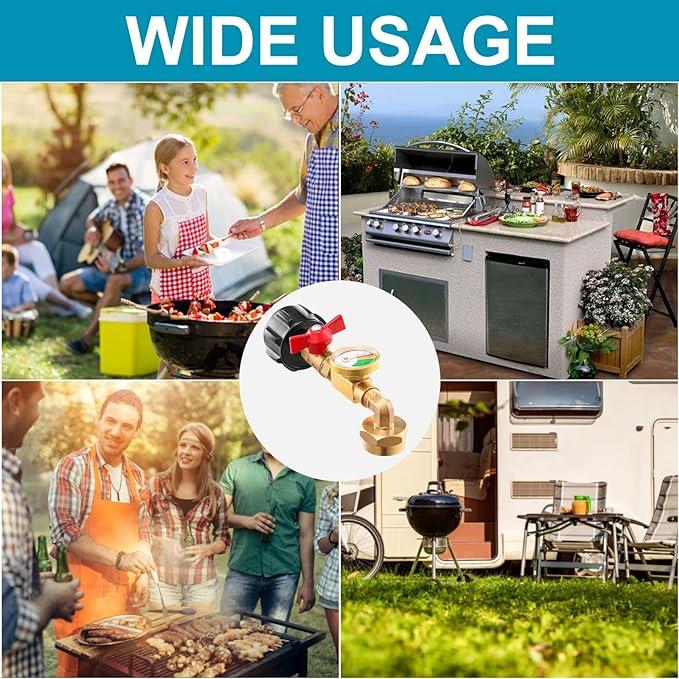 Top-Rated Propane Refill Elbow Adapter with Tank Gauge 9789395370265-1