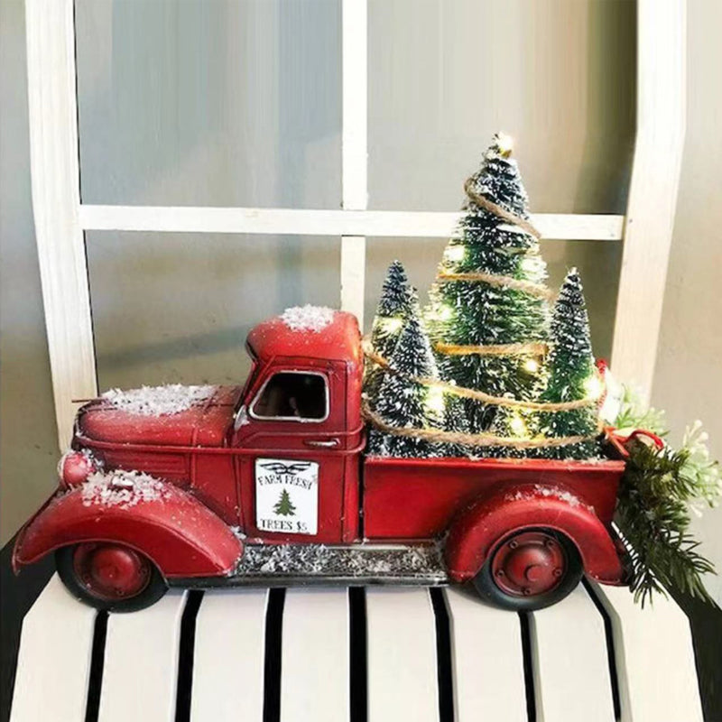 Red Farm Truck Centerpiece With Removable Tree Rustic Decor 9628526117166-1