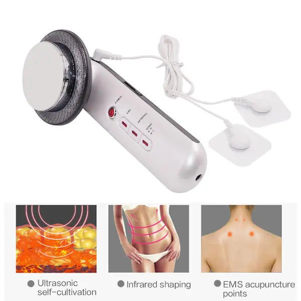 3-in-1 Ultrasonic EMS Fat Burner Face & Body Massager
