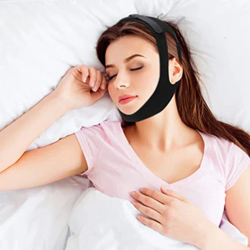 Adjustable Anti Snore Belt Supports Jawline For Quiet Restful Night Sleep 9177422299462-1