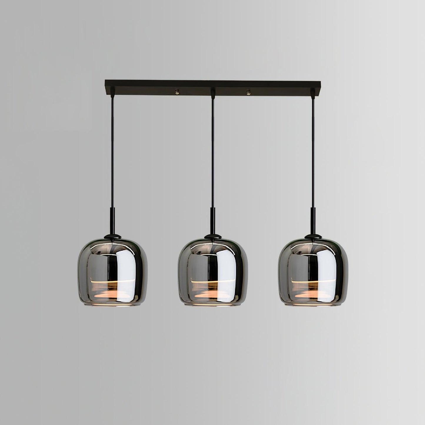 Modern Glass and Metal Pendant Light – Adjustable Chain Ceiling Fixture 10207256084819-1