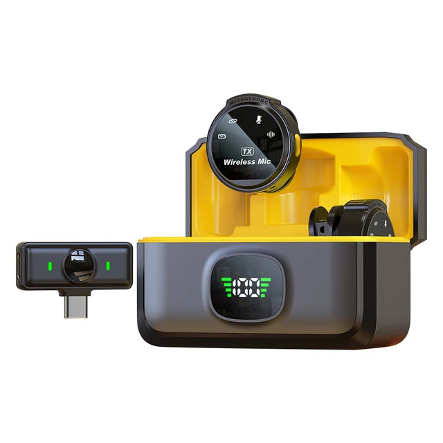 1 To 2 Wireless Lapel Microphone for USB-C  Camera 50m Range Noise Cancellation 400mAh Battery for Photography Vlog 9019503935708-1