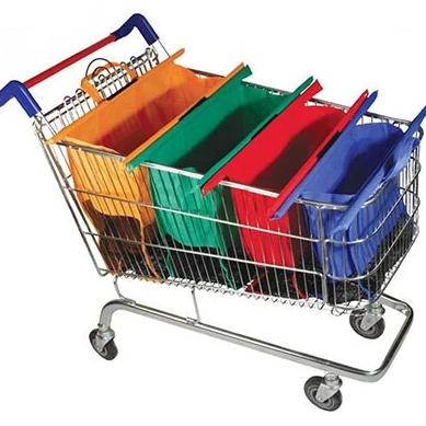 Reusable Foldable Shopping Cart Bags Set For Organized Grocery Trips 14933944205638-1