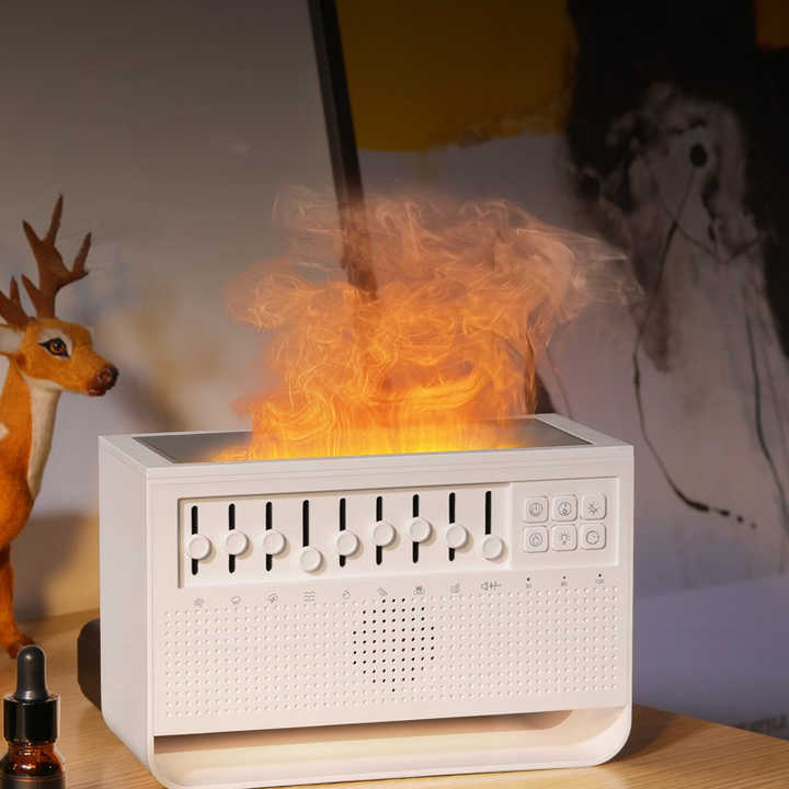 Ultrasonic Flame Mist Diffuser Humidifier For Relaxing Aromatherapy Atmosphere 11591151124748-1