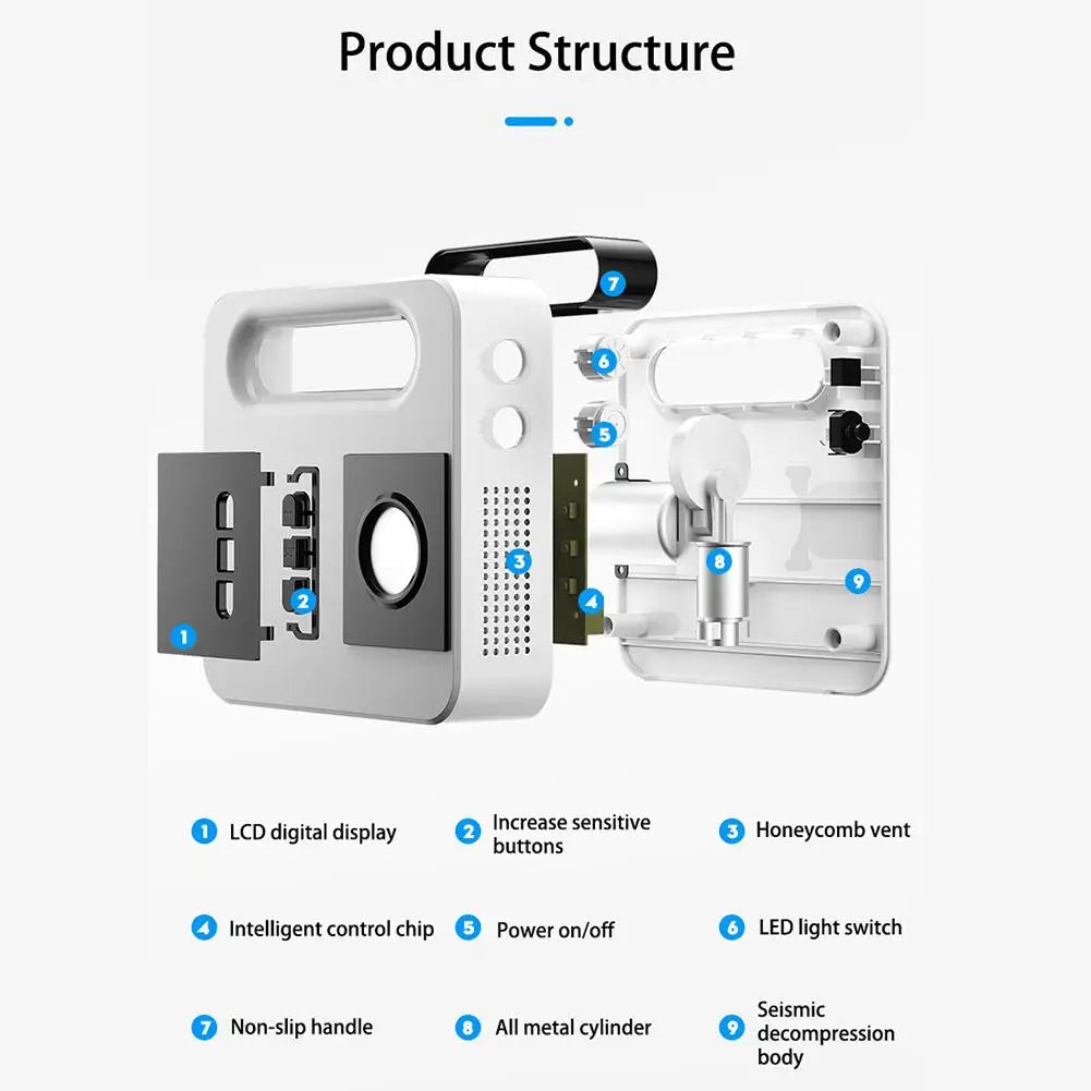 12V Mini Car Air Compressor Tire Inflatable Air Pump Portable Inflator Pump Electric Intelligent Car Tire Inflator 9019507146972-1
