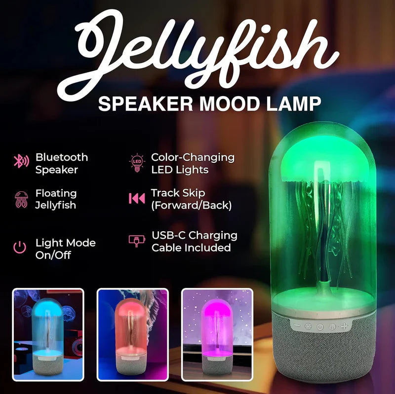 Bluetooth Jellyfish Lamp Speaker for Calm and Cozy Atmosphere 8784380920029-1